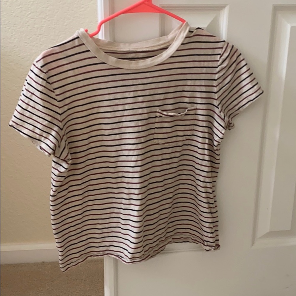 short sleeve striped pocket tee!